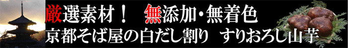 京都そば屋の白だし割りすりおろし山芋(とろろ)